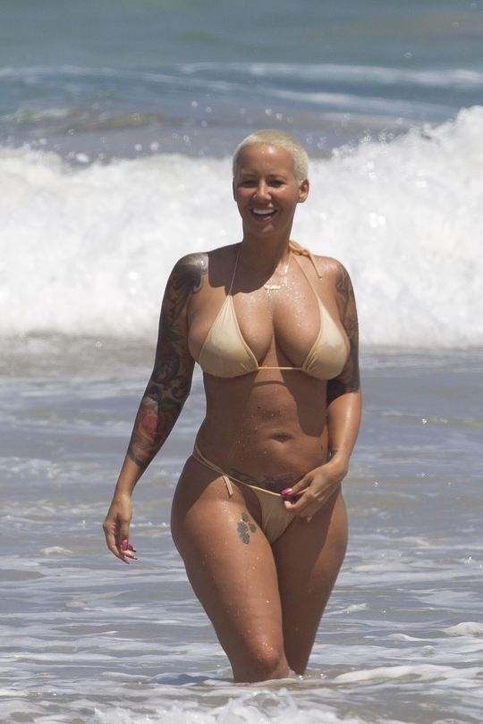 Tits nude amber rose So Hot!