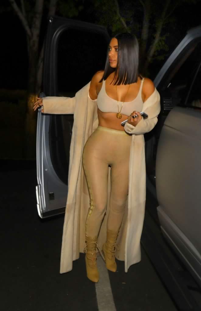 Kim Kardashian In A Revealing Bra-Esque Top