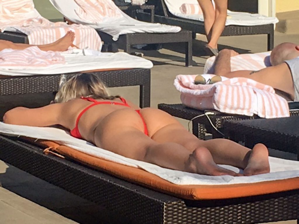 Louisa Johnson’s Tanned Ass In Red Bikini