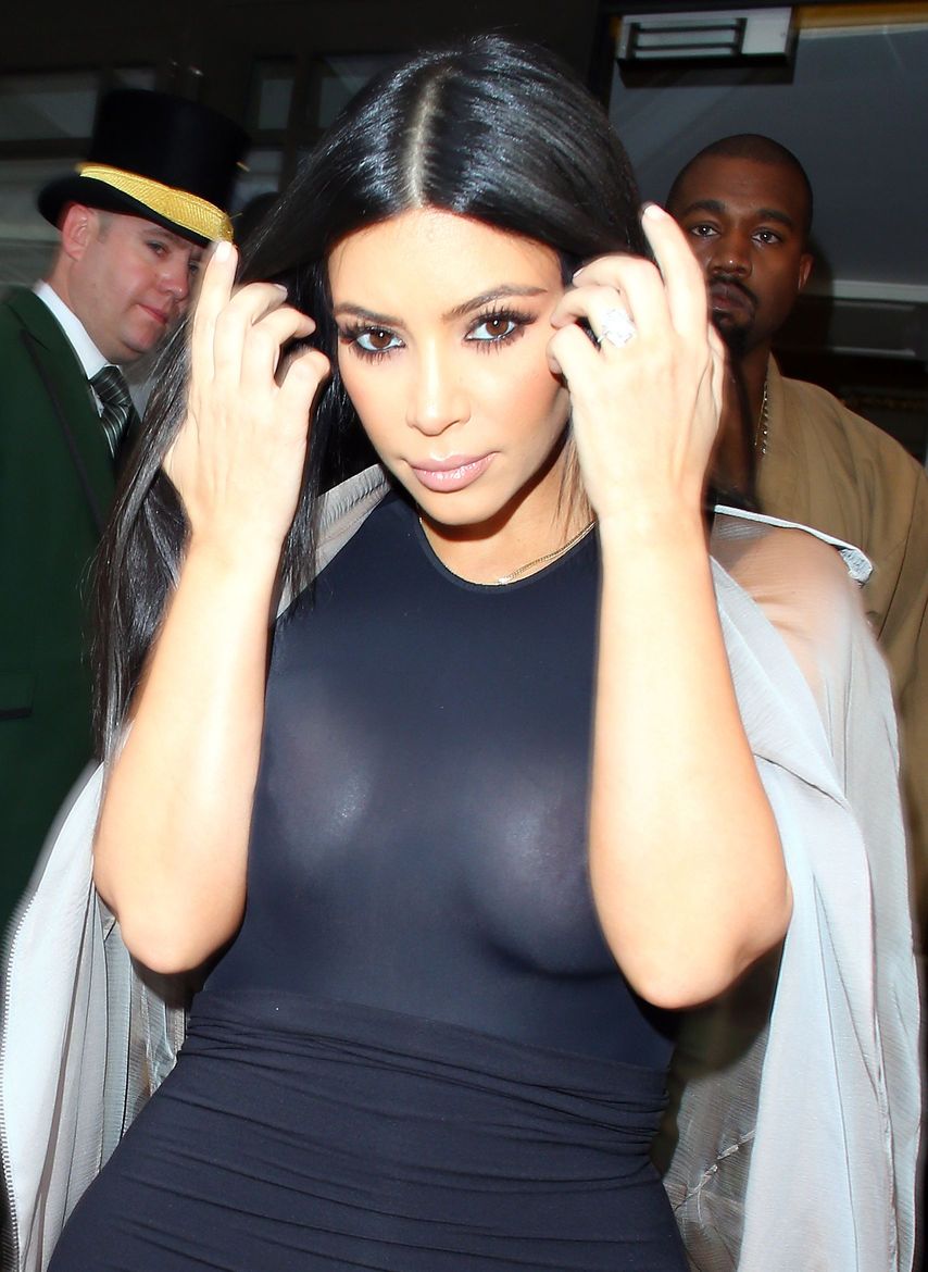 Kim Kardashian see through mesh