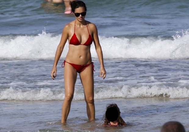 Adriana Lima in Red Bikini